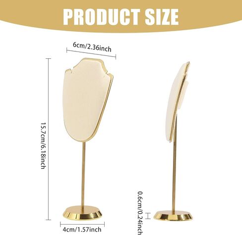 CHGCRAFT Necklace Display Stand Velvet Jewelry Holder with Golden Tone Base Necklace Display Stand for Vendors, Green in Saudi Arabia