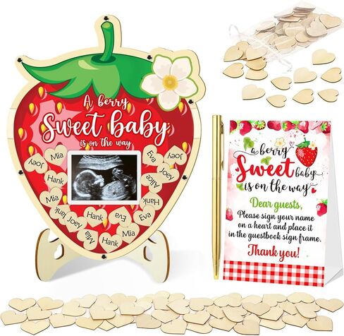 65 Pcs Highland Cow Baby Shower Decorations Guest Book, Baby Shower Guest Book Alternatives with Photo Frame, 60 Wood Slices Cow Baby Shower Guest Book for Boys Grils Baby Shower in Saudi Arabia