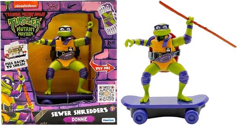 Teenage Mutant Ninja Turtles 5" Sewer Shredders Movie Edition Michelangelo Ages 3+ Shredding Action Figure in Kuwait
