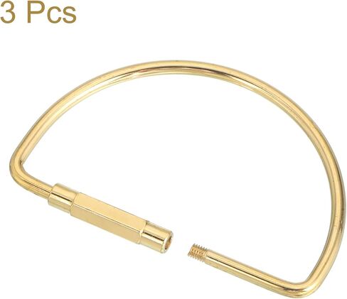 uxcell 3Pcs Brass Screw Lock Keychain, Car Key Organizer, Universal Key Fob Holder Screw Lock Keychain-Simple Style for Men Women, Gold, D in Saudi Arabia