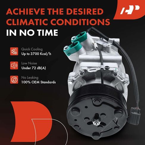 ضاغط مكيف هواء ممتاز مع قابض متوافق مع Honda Civic 1.7L 2002-2005، Acura EL 1.7L 2001-2005 in Saudi Arabia