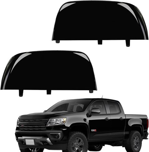غطاء مرآة الرؤية الخلفية مناسب لـ 2015-2022 Chevy Colorado GMC Canyon أغطية مرايا خارجية زخارف تزيين (أسود) in Kuwait