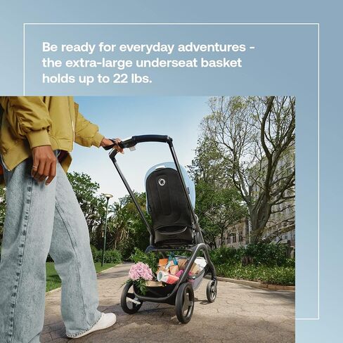 Bugaboo Dragonfly City Stroller, Lightweight Compact Baby Stroller with One Hand Easy Fold in Any Position, Full Suspension, XL Underseat Basket, Black Chassis, Dark Cherry Canopy in Saudi Arabia