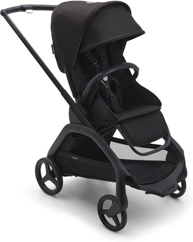Bugaboo Dragonfly City Stroller, Lightweight Compact Baby Stroller with One Hand Easy Fold in Any Position, Full Suspension, XL Underseat Basket, Black Chassis, Dark Cherry Canopy in Saudi Arabia