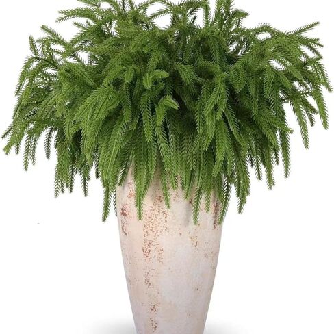 1PC Durable PE Pine Garland - 18-inch Lifelike Needle Clusters, Ideal for Designer Vases, Green in Saudi Arabia