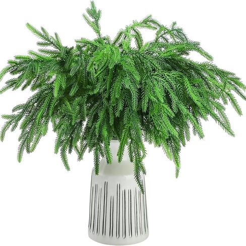 1PC Durable PE Pine Garland - 18-inch Lifelike Needle Clusters, Ideal for Designer Vases, Green in Saudi Arabia