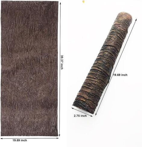 Artificial Tree Bark - 39.37x19.69 Inch Lifelike Garden Decor & DIY Self-Adhesive Camouflage Cover for Poles, Pipes, Stumps, and Outdoor Décor in Saudi Arabia
