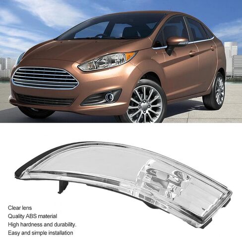 لـ Fiesta Wing Mirror - عدسة الرؤية الخلفية لجناح الباب ومؤشر المرآة يناسب Fiesta MK7/MK7.5 2009 2010 2011 2012 2013 2014 2015 2016 2017 (يسار) in Saudi Arabia