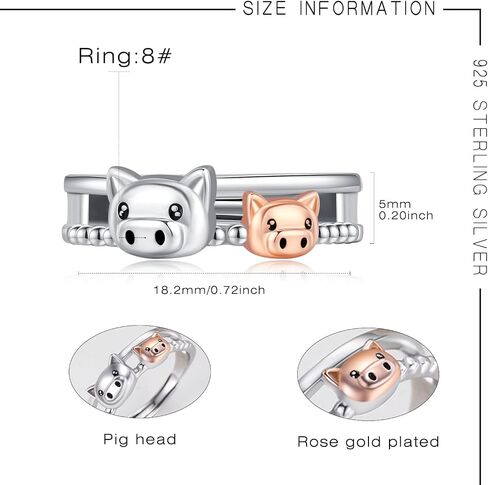 Bear Rings for Women Sterling Silver Bear Open Rings Adjustable Rings Bear Holding Honey Pot Ring Cute Animal Rings Jewelry for Birthday Christmas in Saudi Arabia