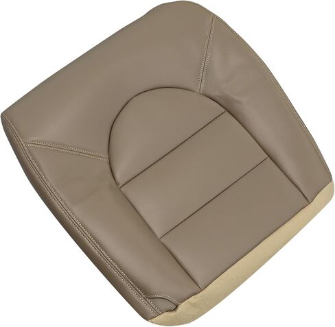 NLQR Tan Leather Passenger Side Bottom Replacement Seat Cover Compatible with Ford F250 F350 F450 F550 Lariat XLT 1999 2000 in Saudi Arabia
