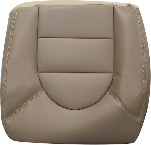 NLQR Tan Leather Passenger Side Bottom Replacement Seat Cover Compatible with Ford F250 F350 F450 F550 Lariat XLT 1999 2000 in Saudi Arabia