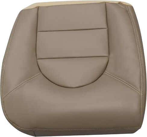NLQR Tan Leather Passenger Side Bottom Replacement Seat Cover Compatible with Ford F250 F350 F450 F550 Lariat XLT 1999 2000 in Saudi Arabia
