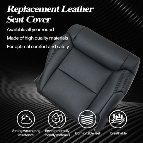 أغطية مقاعد جلدية بديلة للسائق والركاب من SecosAutoparts باللون الرمادي متوافقة مع Toyota Tundra 2014 2015 2016 2017 2018 2019 2020 in Saudi Arabia