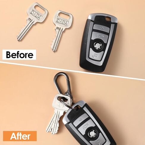 3 Pack Metal Keychain, KeyRing Clip Key Holder Organizer Small Carabiner Keychain Clip for Home Car Keys Silver Gold Black in Saudi Arabia