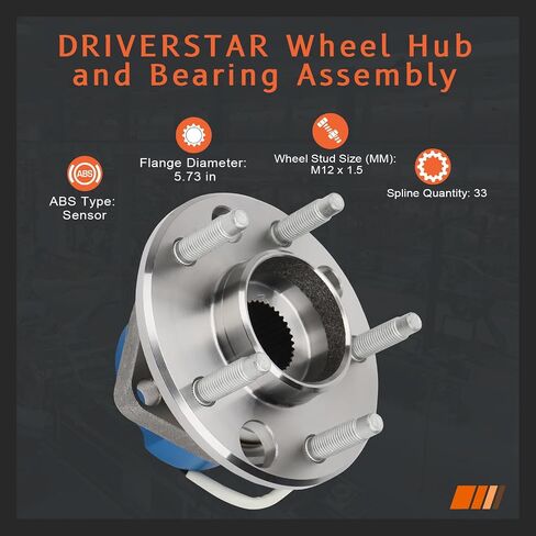DRIVESTAR 513087 Front Wheel Hub & Bearing Assembly for Buick Lesabre/Century/Riviera, Cadillac Seville/Deville/Eldorado,for Chevrolet Lumina Apv, Pontiac Bonneville,Olds Toronado(5 Lug w/ABS)(Pair) in Saudi Arabia