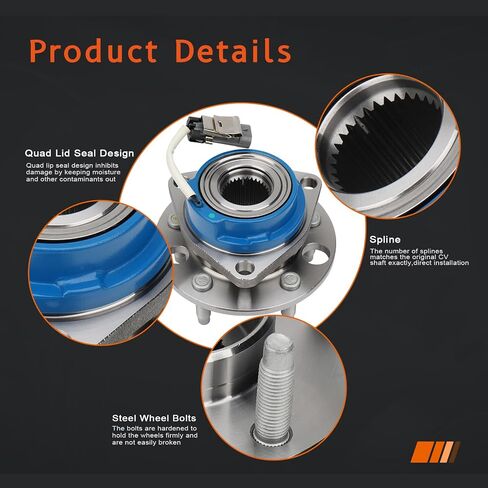 DRIVESTAR 513087 Front Wheel Hub & Bearing Assembly for Buick Lesabre/Century/Riviera, Cadillac Seville/Deville/Eldorado,for Chevrolet Lumina Apv, Pontiac Bonneville,Olds Toronado(5 Lug w/ABS)(Pair) in Saudi Arabia