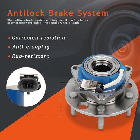 DRIVESTAR 513087 Front Wheel Hub & Bearing Assembly for Buick Lesabre/Century/Riviera, Cadillac Seville/Deville/Eldorado,for Chevrolet Lumina Apv, Pontiac Bonneville,Olds Toronado(5 Lug w/ABS)(Pair) in Saudi Arabia