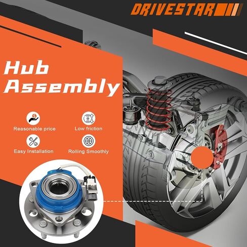 DRIVESTAR 513087 Front Wheel Hub & Bearing Assembly for Buick Lesabre/Century/Riviera, Cadillac Seville/Deville/Eldorado,for Chevrolet Lumina Apv, Pontiac Bonneville,Olds Toronado(5 Lug w/ABS)(Pair) in Saudi Arabia