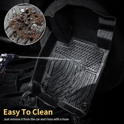 Floor Mats & Cargo Liner for Hyundai Kona 2024 2025 (Not for Electric Models) All Weather Automotive TPE Liners Set Anti-Slip Waterproof Floor Liners Accessories Black in Saudi Arabia