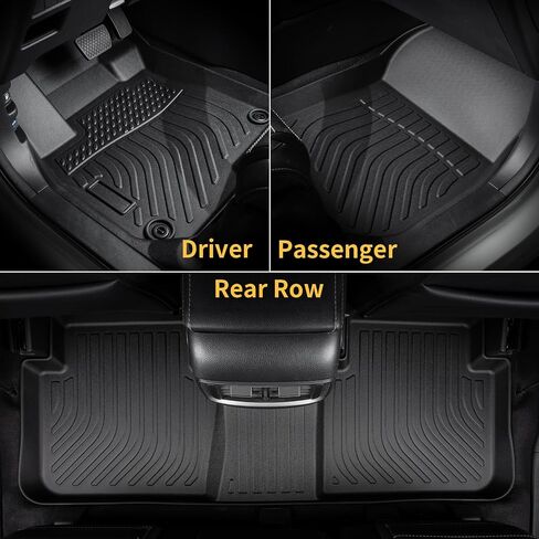 Floor Mats & Cargo Liner for Hyundai Kona 2024 2025 (Not for Electric Models) All Weather Automotive TPE Liners Set Anti-Slip Waterproof Floor Liners Accessories Black in Saudi Arabia