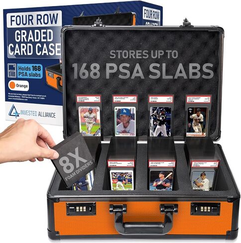 Premium Black 4 ROW ROW PSA SLAB CASE للبطاقات المتدرجة | صندوق تخزين البطاقات متدرج PSA ، علبة بطاقة متدرجة ، حامل بطاقة PSA ، حالة PSA ، حالة بطاقة PSA ، حالات لوحات البطاقات ، صندوق البطاقات المتدرج ، تخزين بطاقة PSA الرياضية. in Kuwait