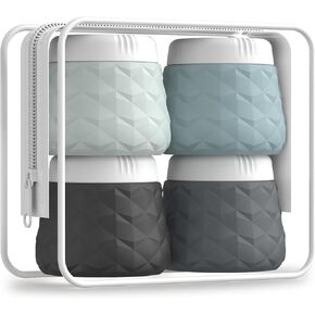 Travel Size Containers for Toiletries, TSA Approved Travel Size Toiletries Silicone Cosmetic Cream Jars, Leak-Proof Refillable Containers W/Clear Bag (GRAY, 3OZ) in Kuwait