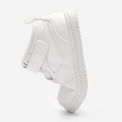 أحذية رياضية Balabala للأطفال الصغار دافئة عالية الجودة، أحذية مشاية بيضاء أنيقة مضادة للانزلاق لخريف وشتاء in Kuwait