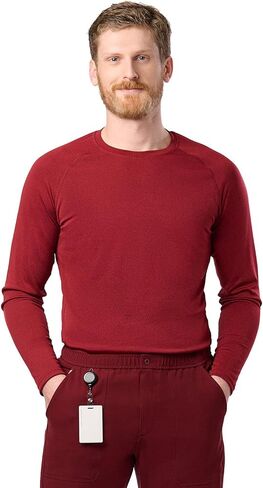 Peelz Danny Long Sleeve Underscrub Top for Men - Soft, Stretchy, Seamless Fabric Scrubs for Layering & Comfort, Slim Fit in Kuwait