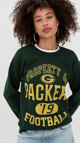 Junk Food Women's Packers Property Crew Fleece Sweatshirt in Saudi Arabia