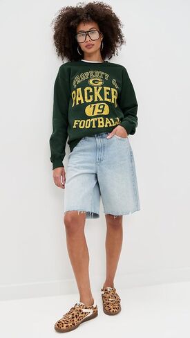 Junk Food Women's Packers Property Crew Fleece Sweatshirt in Saudi Arabia