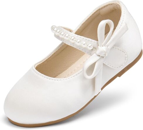 Toddler Flower Girl Dress Shoes - Little Girl Mary Janes Flats Wedding Party in Saudi Arabia