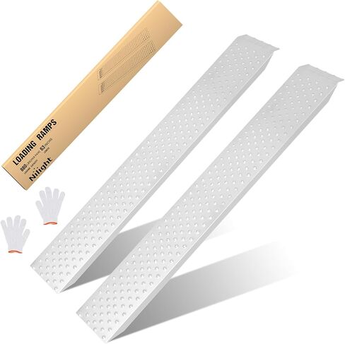 Nilight Loading Ramps, 62.6" x 9" Heavy Duty Steel Trailer Ramp, 440lbs Capacity for Bicycle, Motorcycle, Scooter, Moped & More, 1 Pack in Saudi Arabia