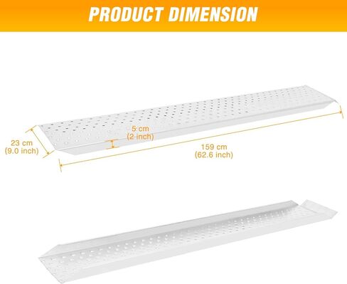 Nilight Loading Ramps, 62.6" x 9" Heavy Duty Steel Trailer Ramp, 440lbs Capacity for Bicycle, Motorcycle, Scooter, Moped & More, 1 Pack in Saudi Arabia