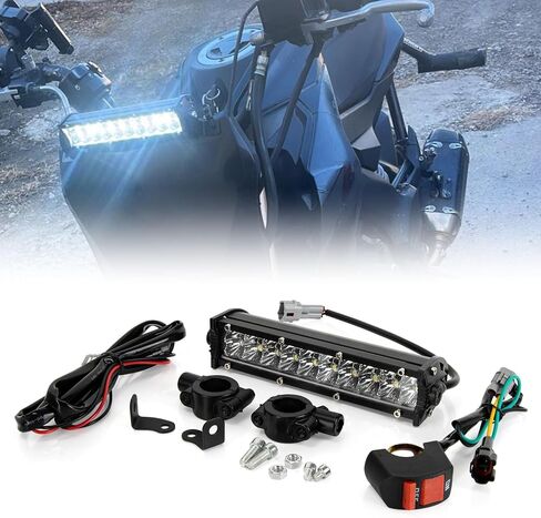 Light Bar for Ebike - PSLER 12V-24V Dirt Bike Headlight, Bike Light Bar Universal 7/8" 22mm Handlebars for CRF110 CRF250F KLX110 TTR110 TTR110E RM85 YZF450 in Saudi Arabia