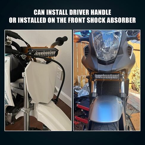 Light Bar for Ebike - PSLER 12V-24V Dirt Bike Headlight, Bike Light Bar Universal 7/8" 22mm Handlebars for CRF110 CRF250F KLX110 TTR110 TTR110E RM85 YZF450 in Saudi Arabia