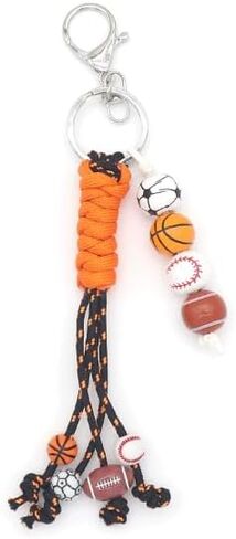 XAM Sports Ball Keychain - Handmade Woven Basketball, Baseball & Football Charm for Bags & Keys in Saudi Arabia