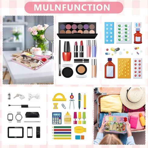 Clear Snack Bag for Travel, Chenille Letter Clear Zipper Snacks Pouch Nylon Cosmetic Bag Makeup Travel Bag for Women in Saudi Arabia