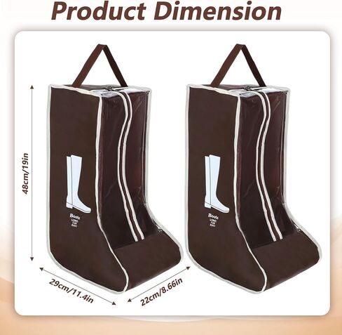 2pcs Boot Bags for Cowboy Boots Portable Boot Storage for Travel Dust Proof Boot Storage Organizer Tall Boots Shoe Cover Protector Bag in Saudi Arabia