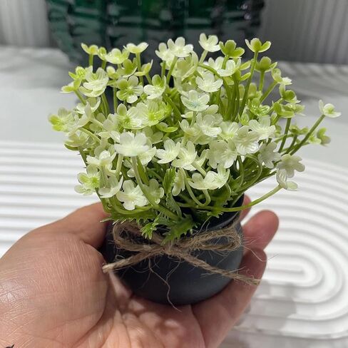 Fake Wildflowers Plants Pot Artificial Flowers Faux Floral Arrangements Centerpieces for Tables Decor Birthday Gifts for Her (Pink, 10x5x5cm) in Saudi Arabia