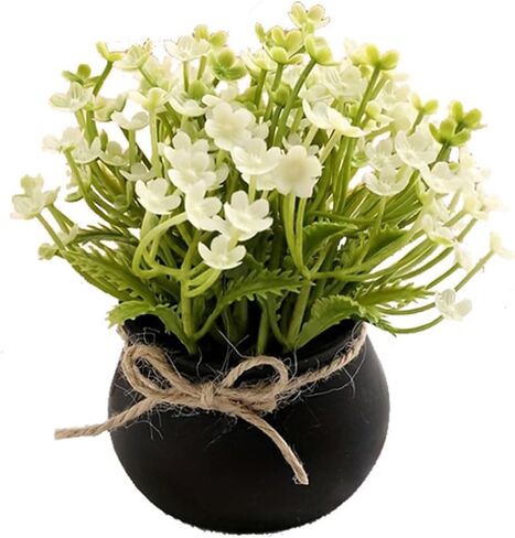 Fake Wildflowers Plants Pot Artificial Flowers Faux Floral Arrangements Centerpieces for Tables Decor Birthday Gifts for Her (Pink, 10x5x5cm) in Saudi Arabia
