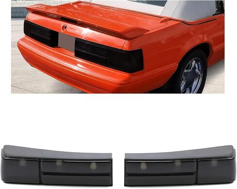 زوج من مصابيح الذيل HECASA المتوافقة مع 1987-1993 Ford Mustang لاستبدال FO2800168 FO2801168 مع مصابيح المصابيح الخلفية للمصابيح الخلفية - عدسات الدخان in Kuwait