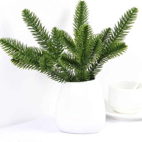 Artificial Pine Sprigs Faux Greenery Stems Pine Picks Decorative Branches Christmas Decor DIY Accessories (24 Pcs, 10.2 Inch) in Saudi Arabia