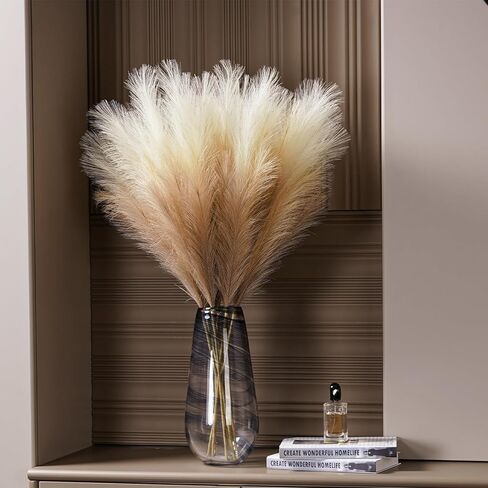 9 Pcs Black Pampas Grass Decor, 38Inch Tall Faux Pompous Grass Bulk, Long Artificial Pompas Floral Feathers for Floor Vase,Gothic Room Decoration,Wedding,Party,Halloween,Home and Boho Decor in Kuwait