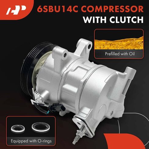 A-Premium Air Conditioner AC Compressor with Clutch Compatible with Chevrolet Corvette 2020 2021 2022 2023 in Saudi Arabia