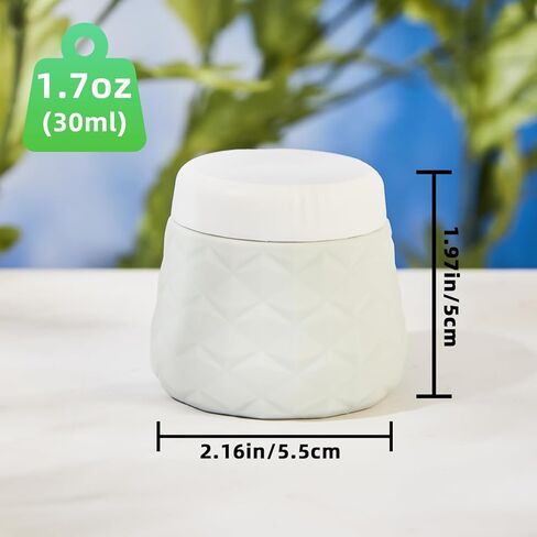 Travel Size Containers for Toiletries, TSA Approved Travel Size Toiletries Silicone Cosmetic Cream Jars, Leak-Proof Refillable Containers W/Clear Bag (GRAY, 3OZ) in Kuwait