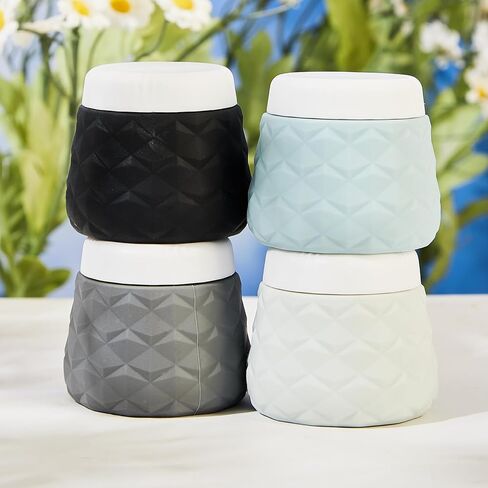 Travel Size Containers for Toiletries, TSA Approved Travel Size Toiletries Silicone Cosmetic Cream Jars, Leak-Proof Refillable Containers W/Clear Bag (GRAY, 3OZ) in Kuwait