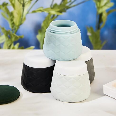 Travel Size Containers for Toiletries, TSA Approved Travel Size Toiletries Silicone Cosmetic Cream Jars, Leak-Proof Refillable Containers W/Clear Bag (GRAY, 3OZ) in Kuwait