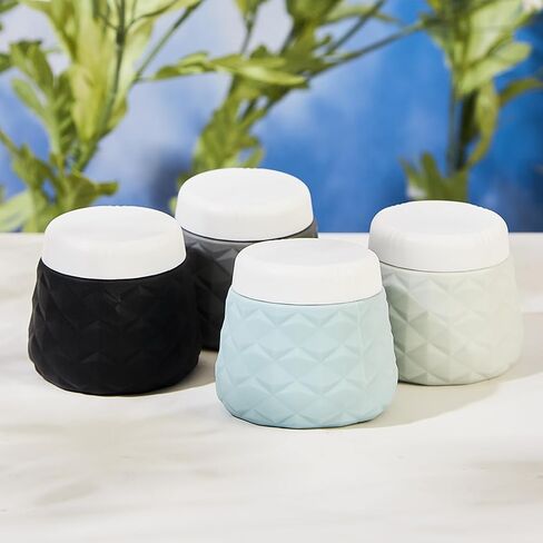 Travel Size Containers for Toiletries, TSA Approved Travel Size Toiletries Silicone Cosmetic Cream Jars, Leak-Proof Refillable Containers W/Clear Bag (GRAY, 3OZ) in Kuwait