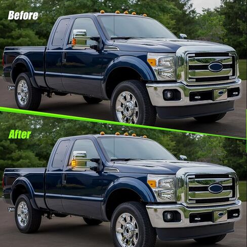 LED Tow Mirror Sequential Turn Signal Lights Compatible with 2008-2016 F250 F350 F450 F550 Super Duty 2013-2014 F150 White Driving/Parking Light Amber Blinker 2PCS Clear Lens in Kuwait