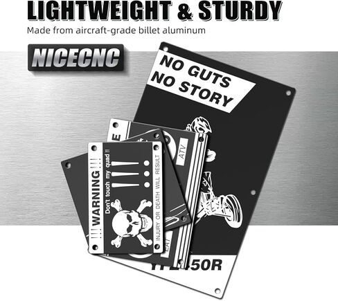 NICECNC ATV Fender Tags Compatible with Yamaha YFZ450R 2009-2024,YFZ450 2009-2013,YFZ450X 2010-2011 Motorcycle Warning Tags(Black) in Saudi Arabia